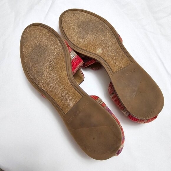 Lucky Brand Woven D'Orsay Flats Striped Boho Southwestern Size 9.5 - Picture 6 of 6